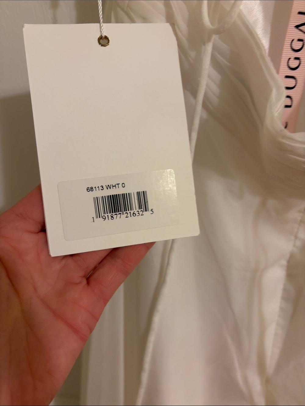 Mac Duggal White Feather-Trim Plunge Maxi Dress - Picture 11 of 12
